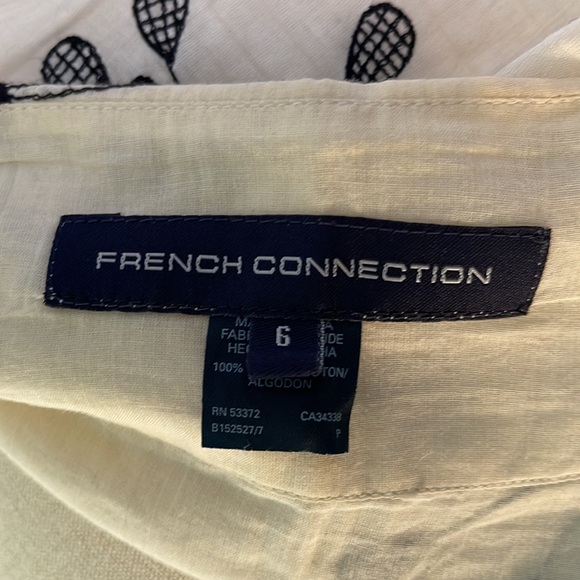 French Connection Cream and Black Embroidered Skirt - Picture 5 of 5